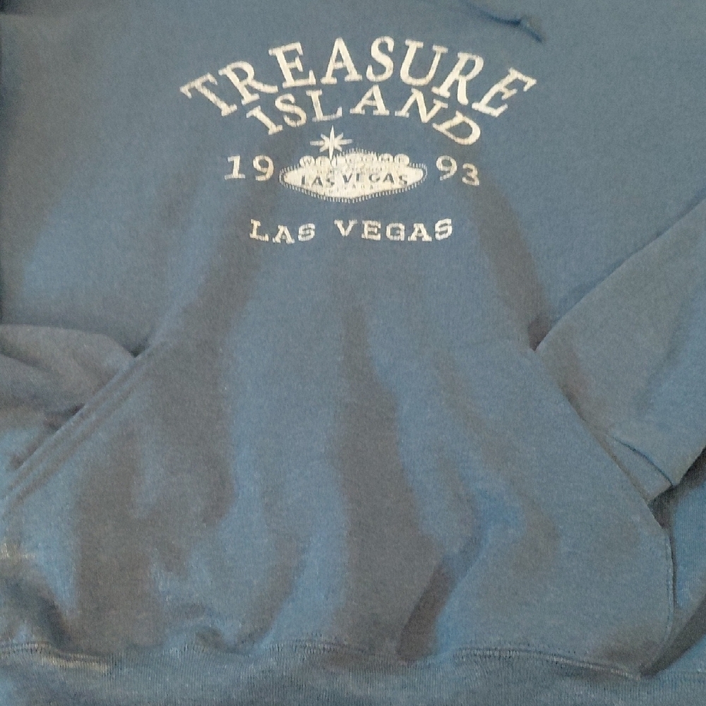 Jerzees Blue Sweatshirt with White Print